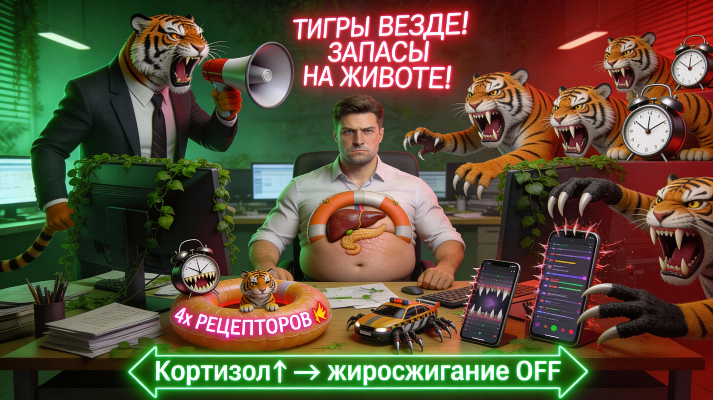 Стресс и живот: почему кортизол ворует твой пресс